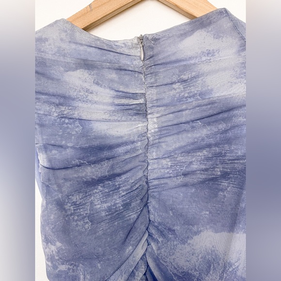 ZARA ASYMMETRIC TULLE DRESS BLUES | 3067/274 267/015 - Picture 4 of 8